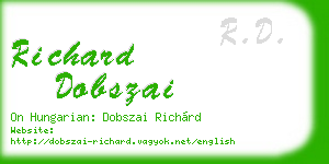 richard dobszai business card
