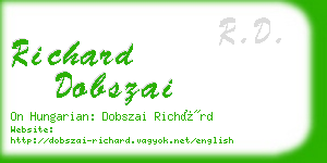 richard dobszai business card